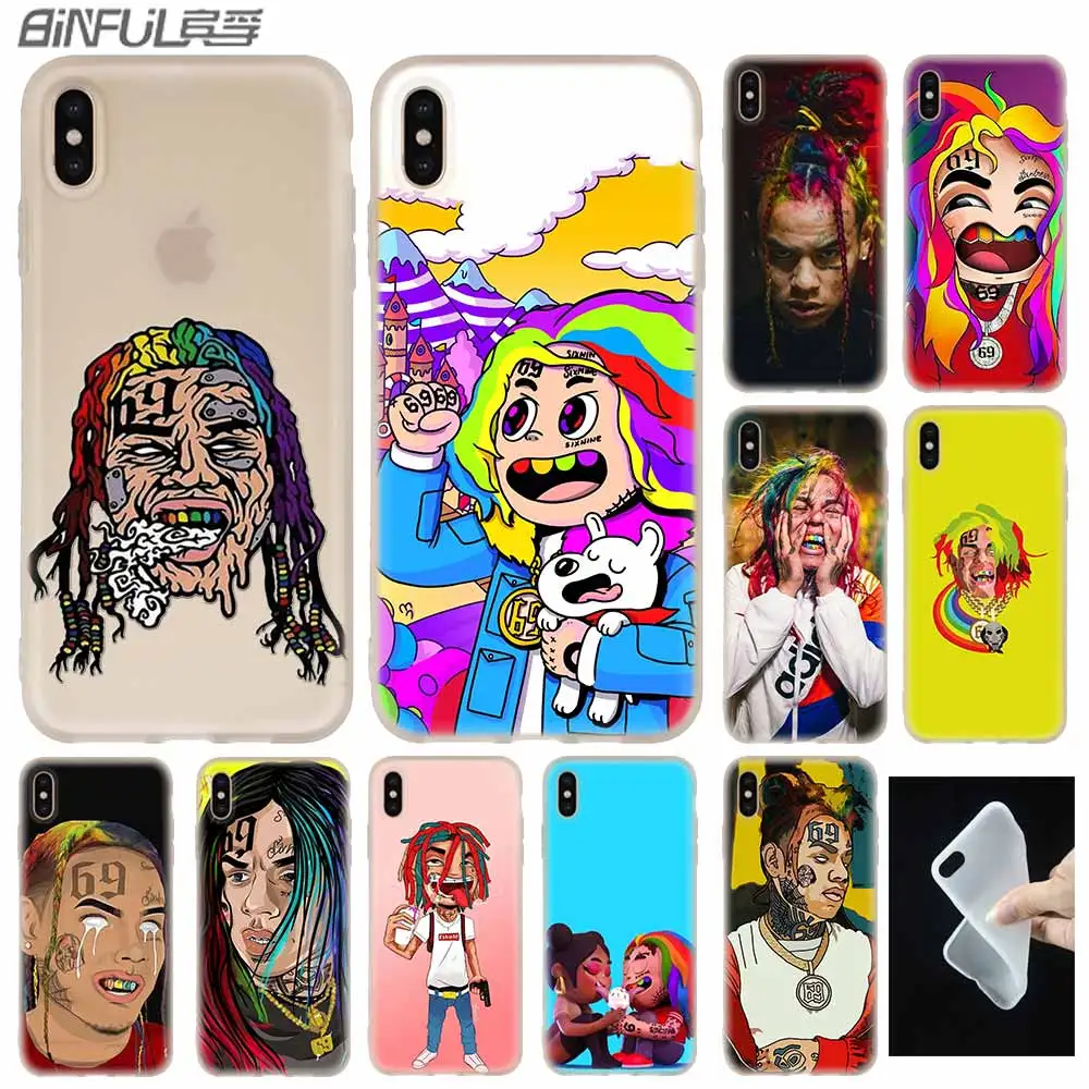 Чехол Tekashi69 6ix9ine 69 Rap singer силиконовый мягкий чехол для iPhone 12 11 Pro X XS Max XR 8 7 6 Plus 5s SE 2020 S