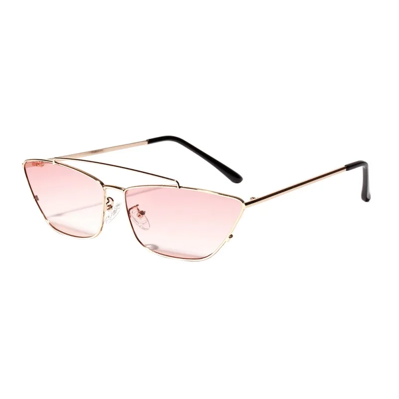 Pink Мода г. для женщин Нерегулярные прозрачный Ретро Ясно Цвет классические очки металла рамки объектив AC солнцезащитные очки для - Цвет линз: Pink