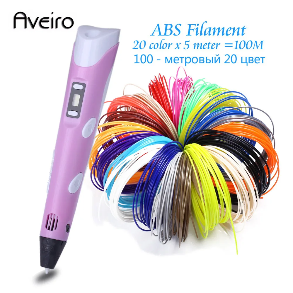 

Original 3d pen drawing printing magic pen 100/200M abs 1.75mm filament smart 3 d printer pens for kids birthday gift graffiti