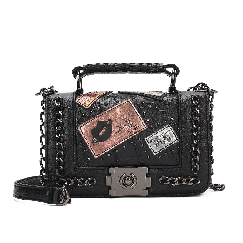 Для женщин Цепи Курьерские сумки Новинка 2017 года Винтаж сумка женская известный