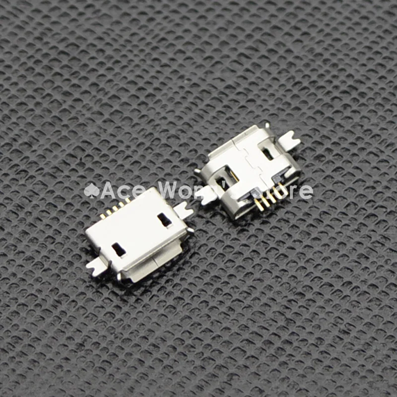 10 шт. 5 контактный гнездовой разъем Micro USB SMD 2 фиксированные ножки широко