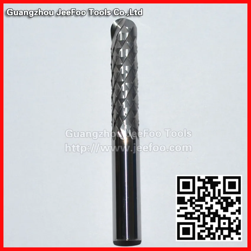 Концевая фреза с двумя шаровыми зубьями 10*40*80 л|corn teeth end mill|end millball nose |