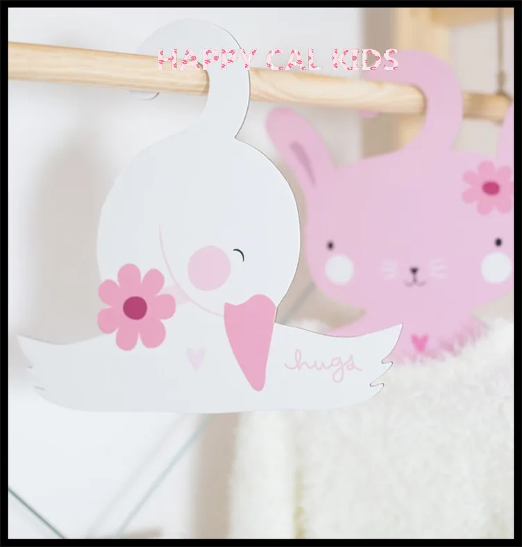 INS милый лебедь кролик лиса Пингвин деревянная детская вешалка для одежды