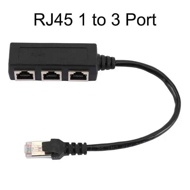 1 папа 3 Женский RJ45 LAN Ethernet кабель сплиттер сетевой шнур адаптер гнездового