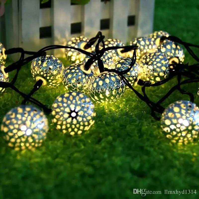 Moroccan Солнечный светодио дный свет шнура Открытый сад вечерние украшения Фея