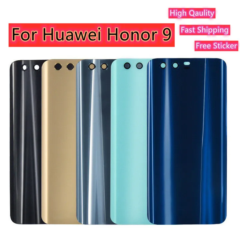 Для huawei Honor 9 Задняя стеклянная крышка батареи Дверь Корпус чехол панель для