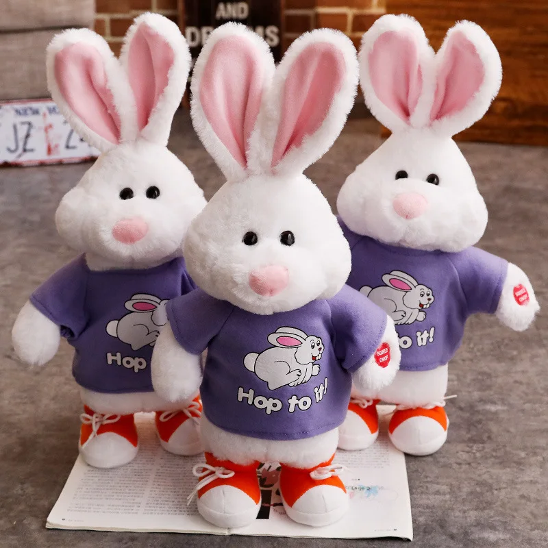 

50CM Robot Rabbit Electronic Animal Pets Talking Jump Singing Dancing Cute Interactive Rabbit Electronic Plush Toys For Children