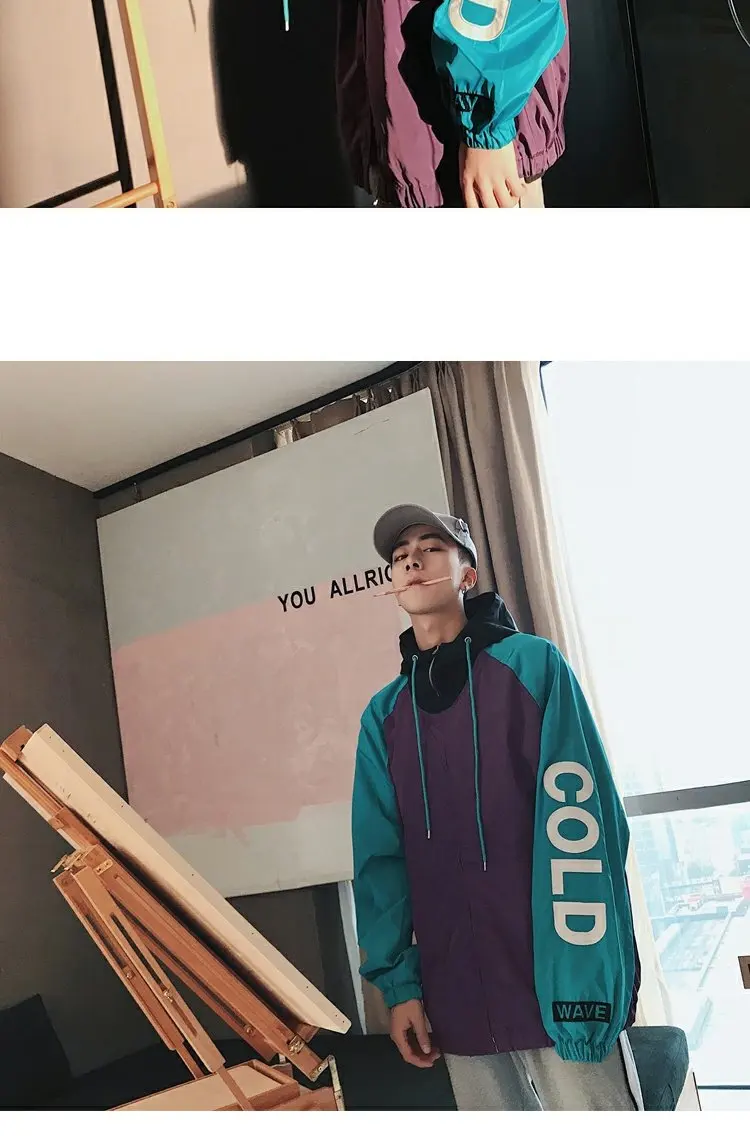 Spring Hooded Hip Hop Brand Clothing Jacket Men Homme Stone Land Denim Handsome Solid Yes Zipper New Sale Raf Simons