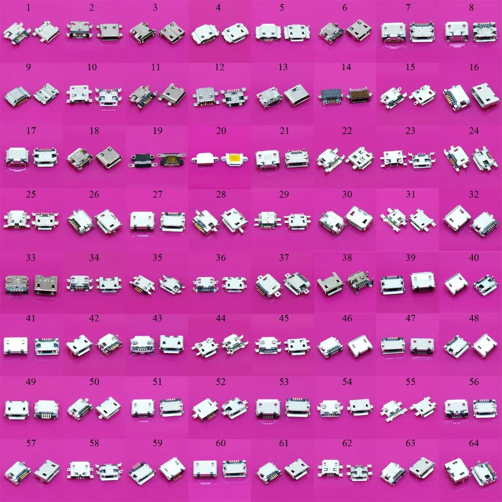64 модели 128 шт мини микро USB разъем для зарядки SMD DIP V8 порт данных Разъем Samsung Lenovo