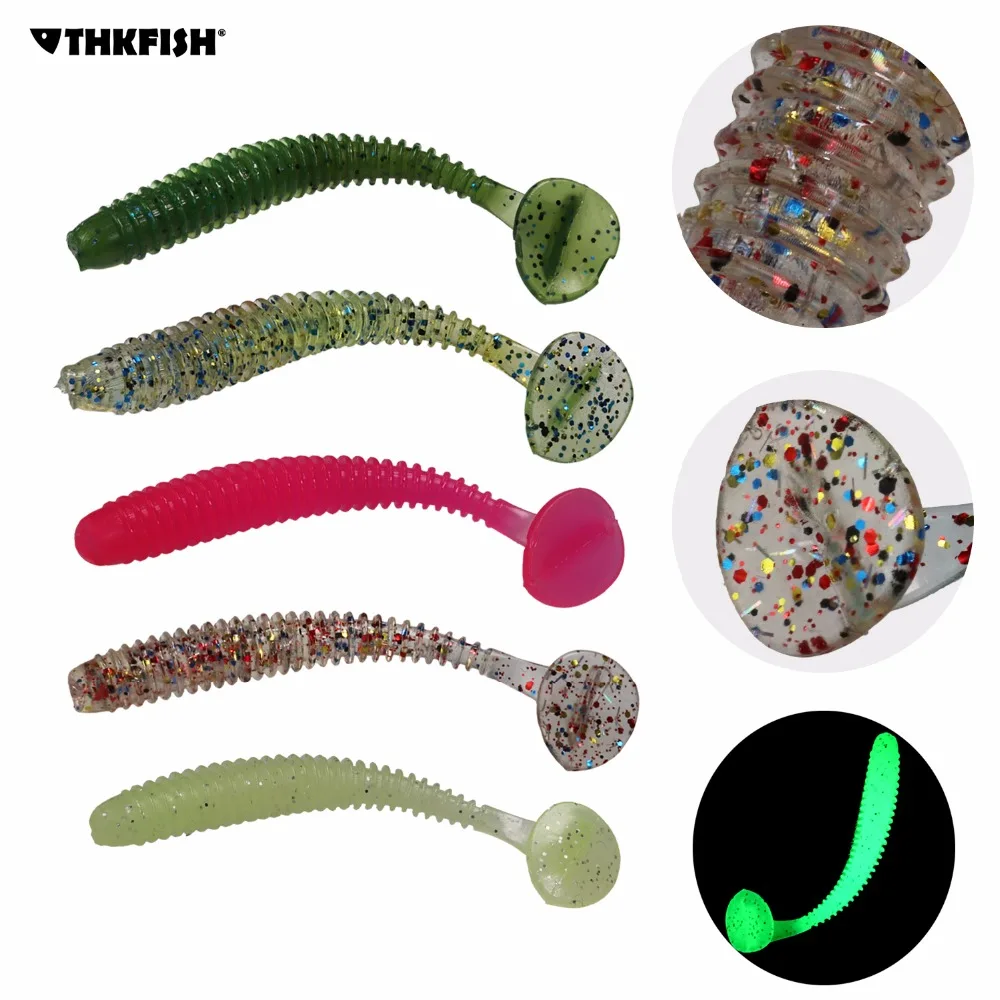 Рыболовные приманки Fat Swing Impact Swimbait 75 мм 1 9 г 20 шт./лот Craws T Tail Worms Maggot мягкие для