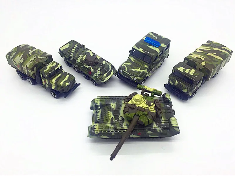 5 шт. 8 см сплав модель автомобиля военный грузовик тележка T90