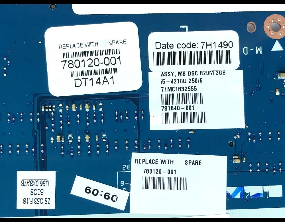 High quality 780120-001 for HP Pavilion 15-R laptop motherboard ZSO50 LA-A992P SR1EF I5-4210U DDR3L 820M 2GB 100% Fully Tested | Компьютеры