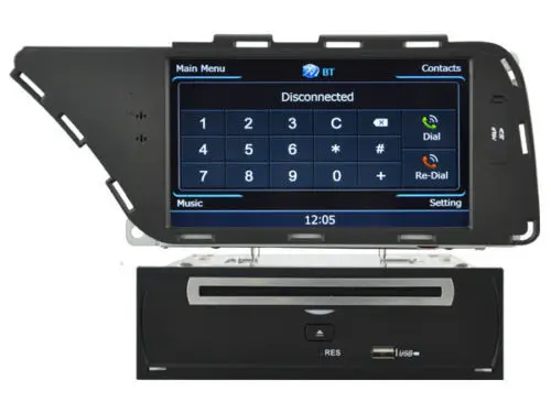 Для Audi A4 S4 RS4 A5 S5 2008-2014 Автомобильный DVD навигации Мультимедиа Bluetooth Мониторы MP3 USB SD