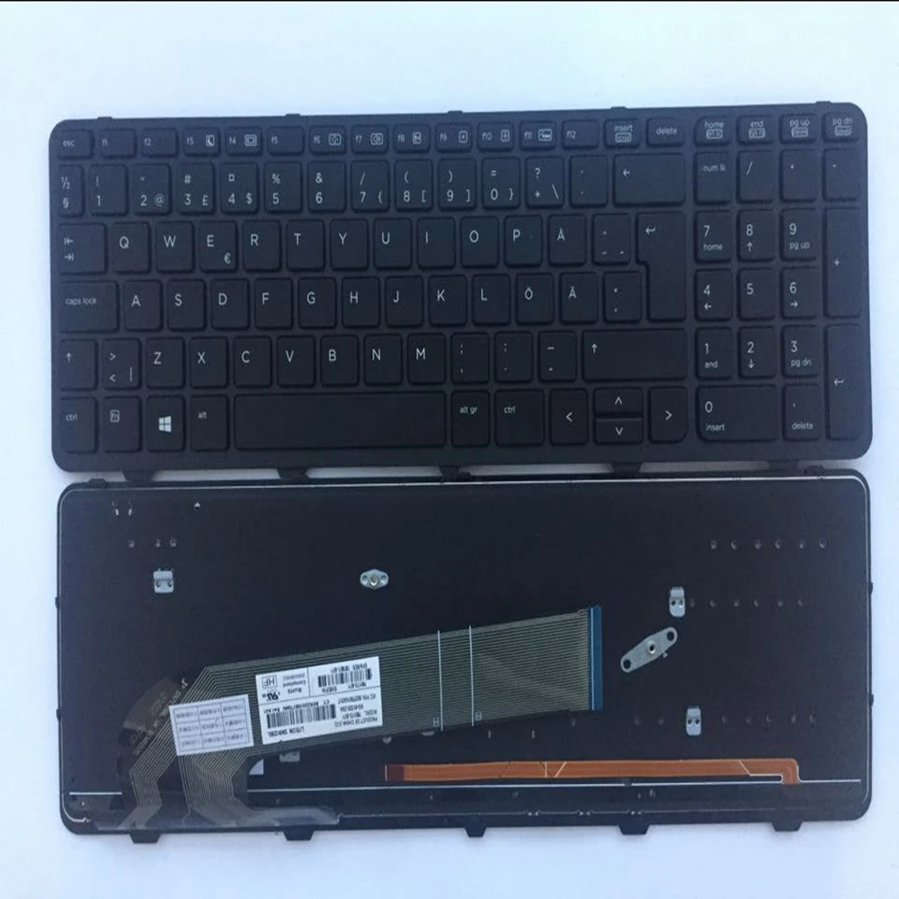 Новая Swiss Клавиатура для ноутбука HP ProBook 450G1 455G1 470G1 450G2 455G2 470G2 с черной