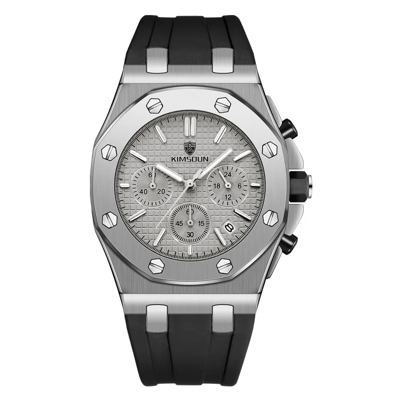 Relogio Masculino KIMSDUN новые спортивные хронограф мужские s часы лучший бренд класса люкс кварцевые мужские часы водонепроницаемые часы с большим циферблатом мужские - Цвет: 5