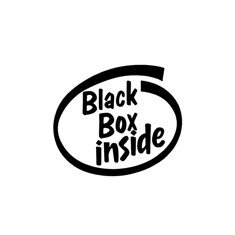 Черная коробка внутри бампера наклейка смешная картина на окно автомобиля
