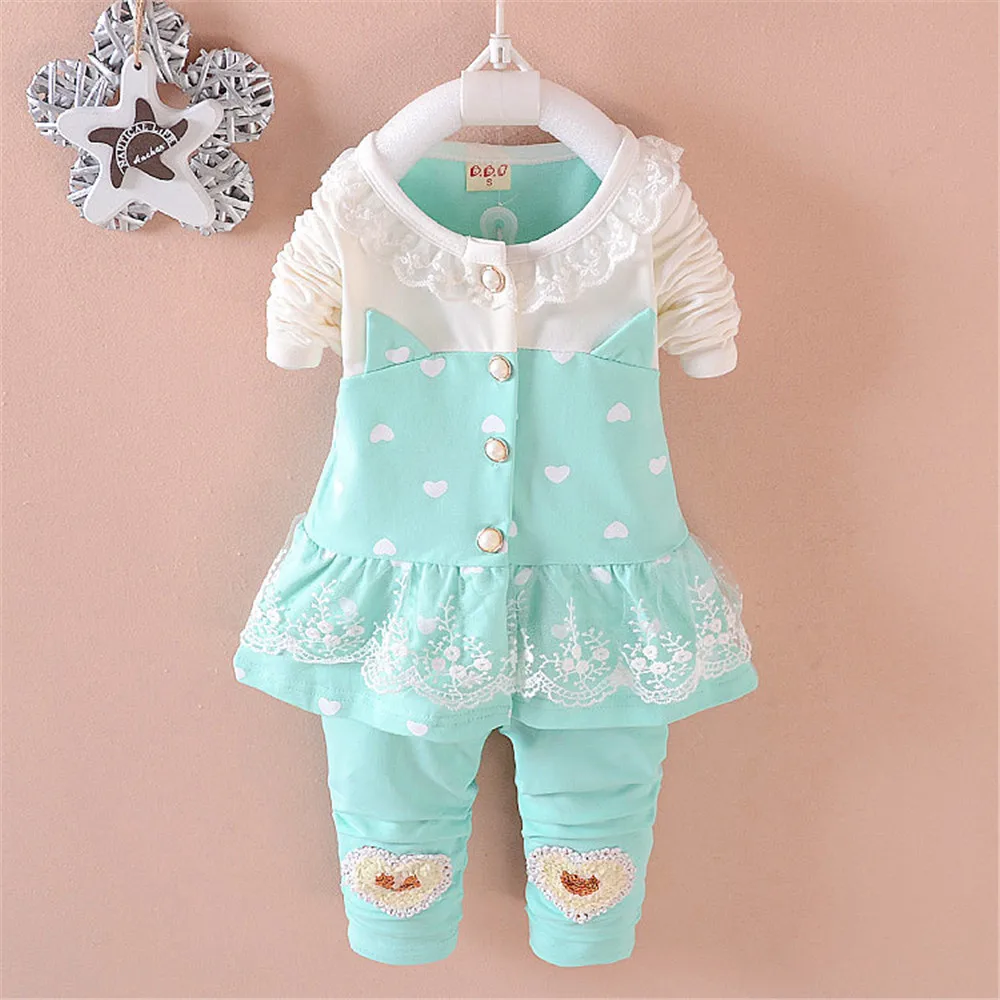 Одежда для маленьких девочек BibiCola комплект одежды куртка + штаны спортивный