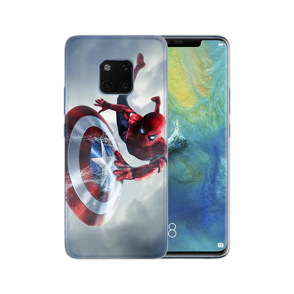 Spiderman Soft Silicone Case For Huawei Mate 20 Pro Cases Transparent Silicon Phone Mate20 Cover Coque Capa |