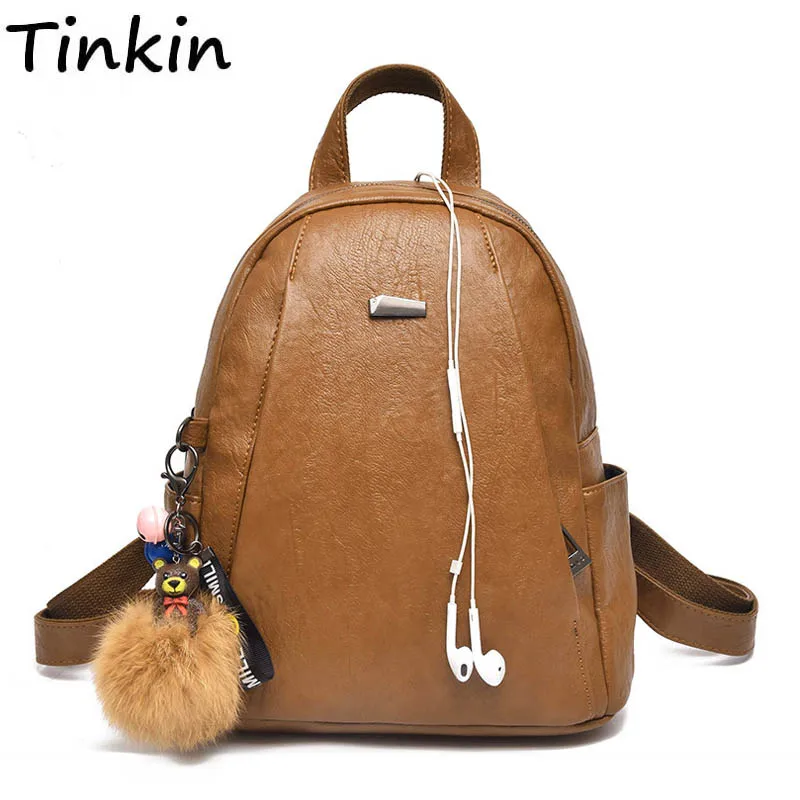 Новый мягкий винтажный рюкзак Tinkin простота школьная сумка для студентов