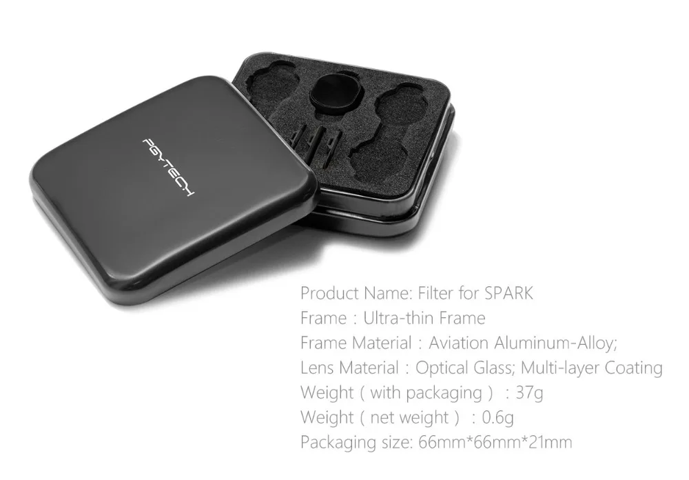 PGYTECH фильтр для DJI Spark Lens фильтры UV+ CPL+ ND4+ ND8+ ND16+ ND32+ ND64 фильтр Дрон карданный объектив камеры RC аксессуары