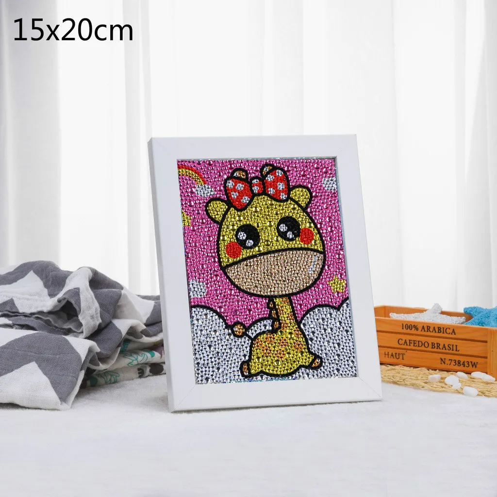 giraffie 5D DIY Полная Алмазная Картина милые животные алмаз особенной формы вышивка динозавр собака слон для детей игрушка для декорации дома - Цвет: giraffie