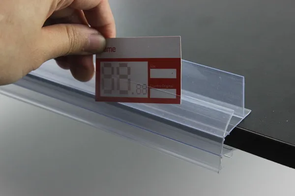 Светодиодная полочка ярлык из ПВХ ценник держатель баннера направляющая дисплея