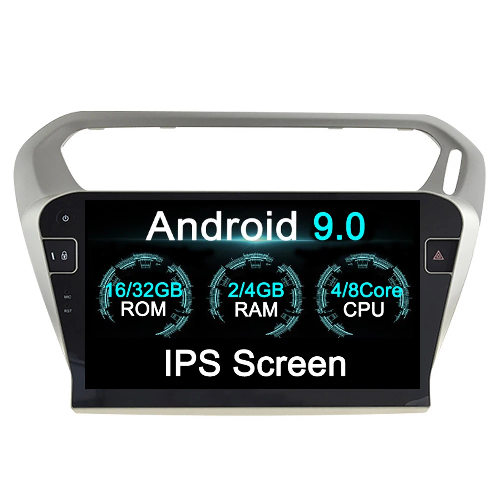 2 Din DVD плеер Android 9 0 автомобильное радио для Peugeot 301 2014 2017 Citroen Elysee GPS навигация