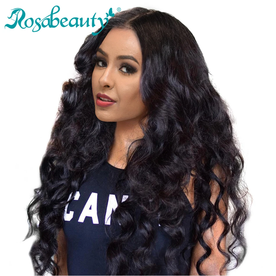Rosabeauty свободная волна 250 плотность 360 Кружева передние парики предварительно