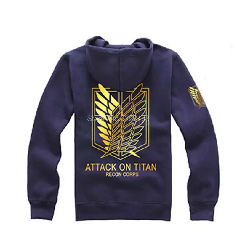 Cheap Anime Shingeki No Kyojin Attack On Titan Cosplay Costume Jacket Scratched Velvet Casual Hoodies Sweatshirt ForUnisex | Тематическая