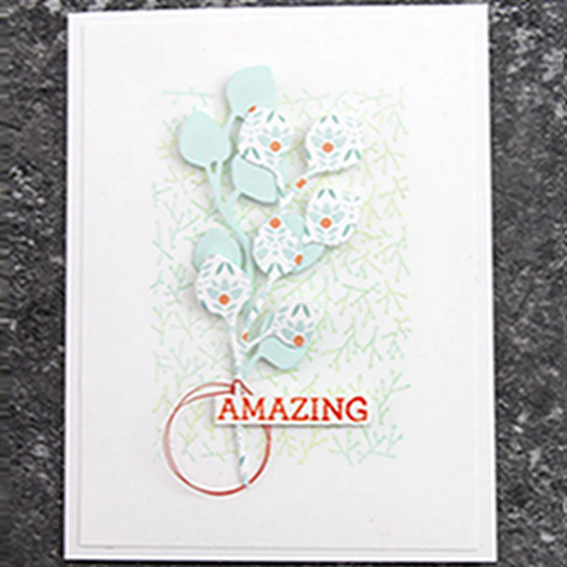 

Eucalyptus Branch Leaves Metal Cutting Dies for DIY Scrapbooking Embossing Paper Cards Making Crafts Supplies Newest 2019 Diecut