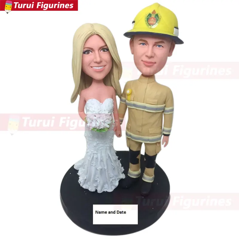 28 Off Decoration De Gateau De Mariage De Pompier Decoration De Gateau De Pompier Figurine De Pompier Personnalisee