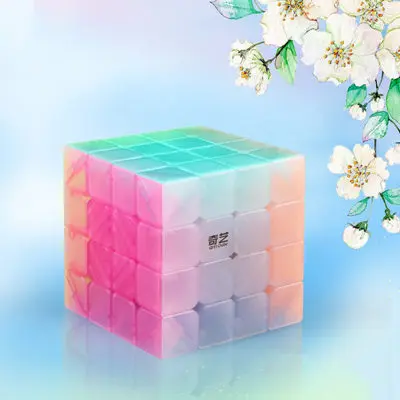 4x4 QIYI Персонализация 2x2x2 желе Stickerless паззлы куб 3x3x3 магические скоростные кубики 4x4x4 cubo magico 5x5x5 qiyi куб Развивающие игрушки - Цвет: 4x4