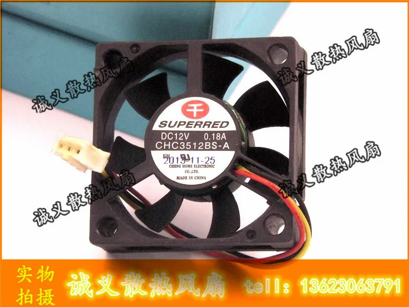 Superred 3510 12V 0.18A CHC3512BS A 3 5 см двойной шариковый Подшипник Миниатюрный веер|miniature fan|ball