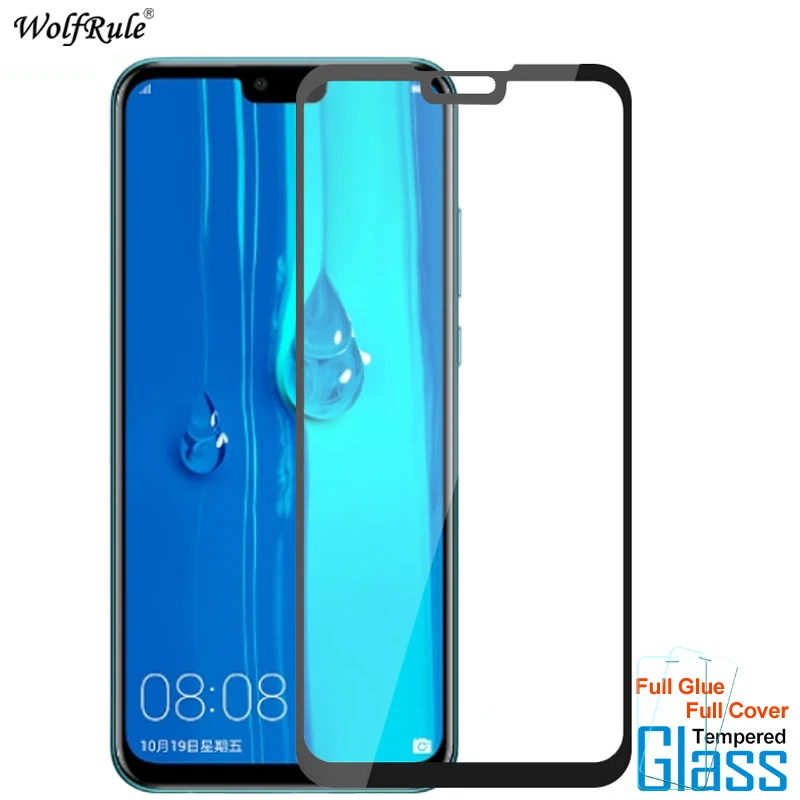 

2Pcs For Glass Huawei Y9 2019 Screen Protector Full Glue Cover Tempered Glass For Huawei Y9 2019 Glass Enjoy 9 Plus Phone Film