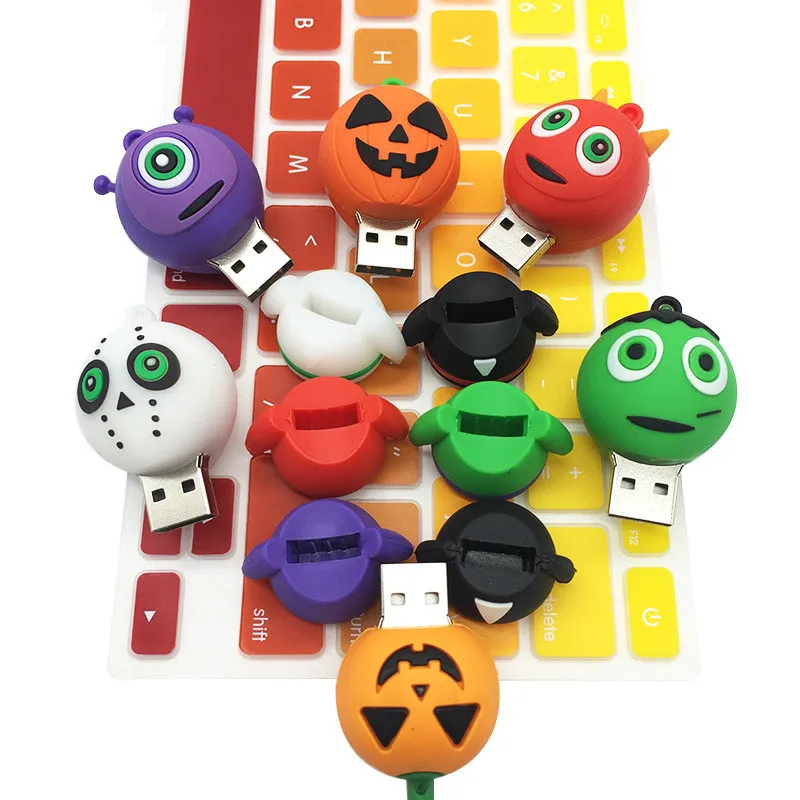 cartoon Alien usb flash drive 32gb pendrive 16GB pen drive 128gb 8GB 4GB usb memory stick 64gb cute fun Christmas/Halloween/Gift
