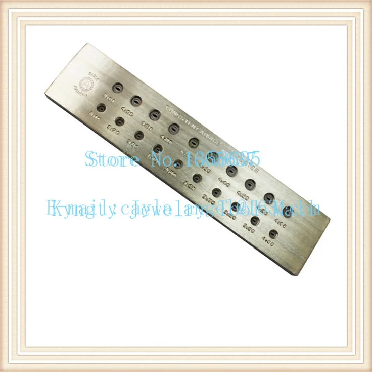 

Free Shipping Jewelry Making Tools 20 Holes 2.70-5.00mm Round Tungsten Carbide Drawplates 1pc/lot