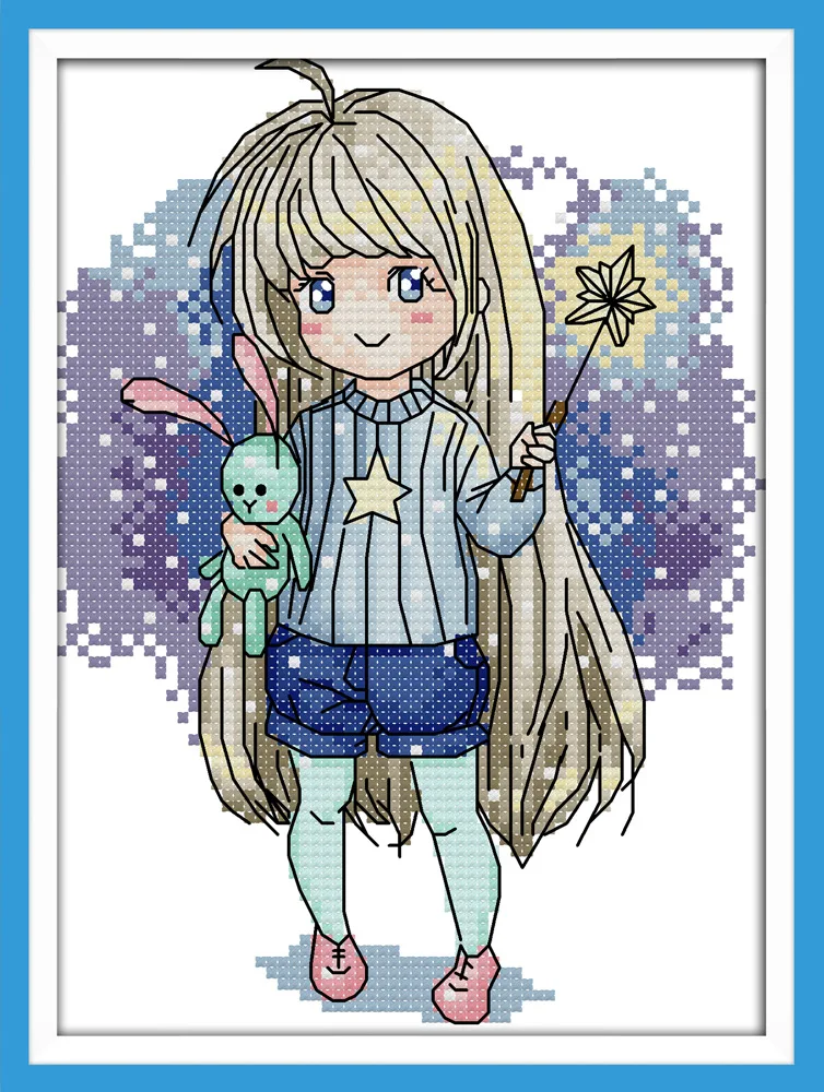 Новое поступление волшебная девушка DMC считает китайские наборы для вышивки