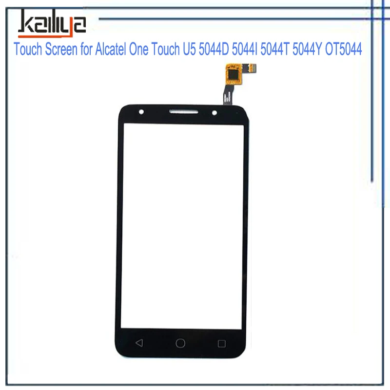 Touch Screen Digitizer Glass Lens For Alcatel One U5 5044D 5044I 5044T 5044Y OT5044 Panel Replacement Black White | Мобильные