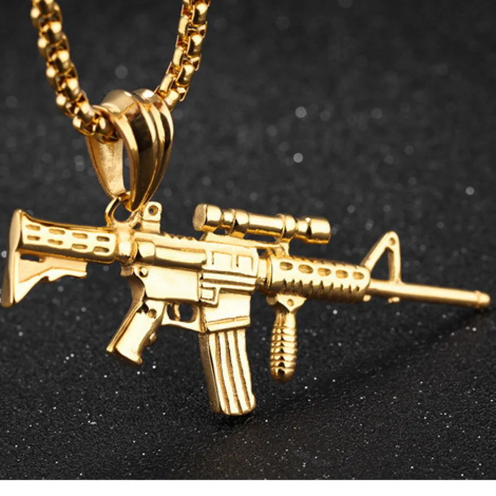 Хороший подарок для мужчин модный серебряный/золотой/черный кулон из