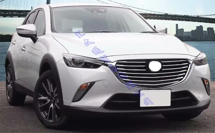 Для Mazda CX 3 2016 2017 2018 2019 ABS хромированный передний центральный сетчатый решетчатый