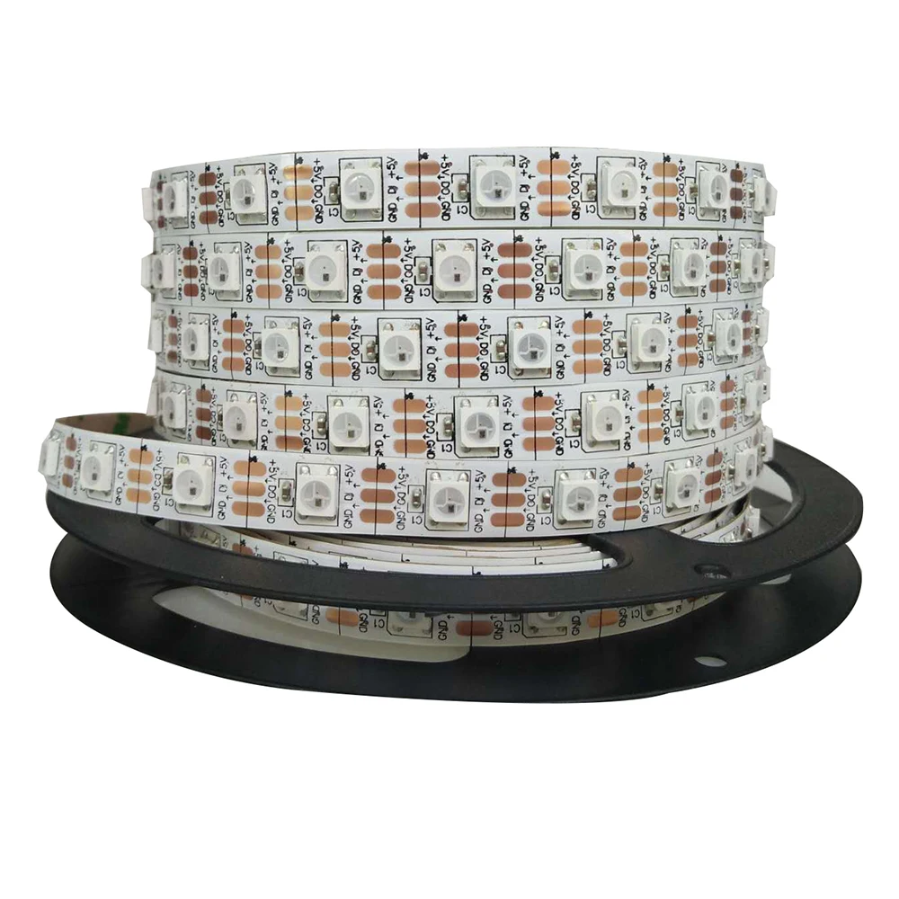 DC5V WS2812B WS2812 светодиодный светильник полосы пикселей умный RGB полоса черный/белый