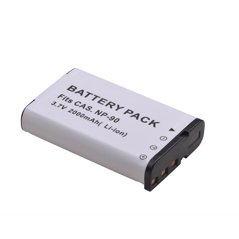 Tectra 2000mAh 2 шт NP 90 NP90 батарея для Casio Exilim EX H10 EXH10 H15 EXH15 FH100|Цифровые аккумуляторы| |