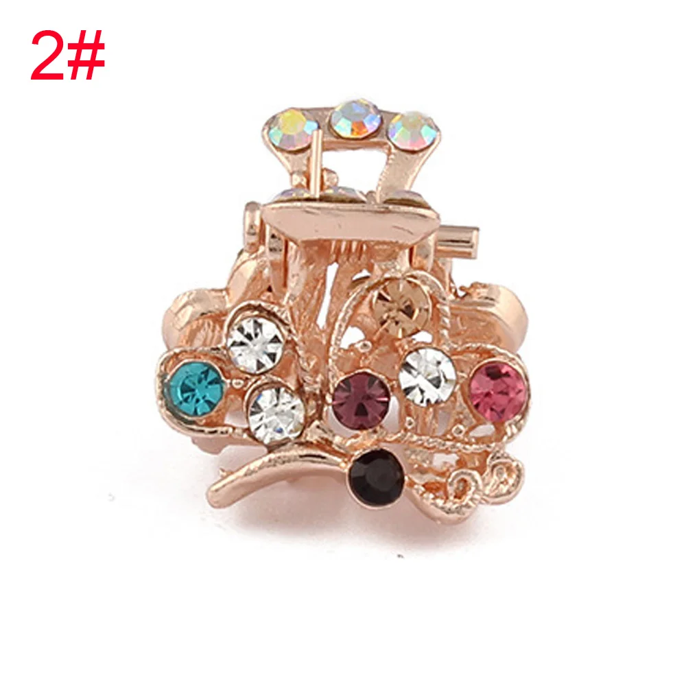 Style 4-02 1 шт. Мини Ретро Бабочка Корона Когти для волос винтажные женские заколки для волос хрустальные стразы шпильки для девочек заколки аксессуары для волос - Цвет: Style 4-02