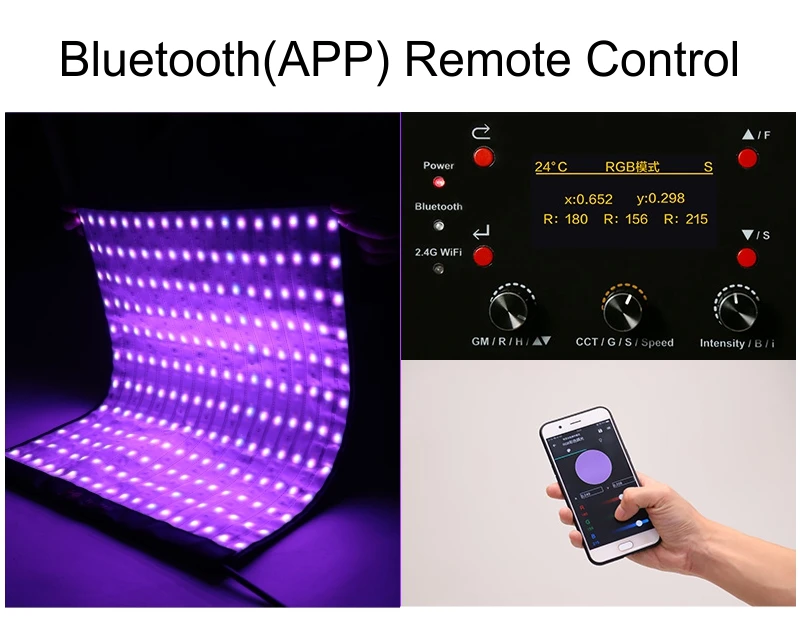 FalconEyes 100 Вт RGB светодиодный светильник для видеосъемки Поддержка приложения дистанционное управление Портативный 8 режимов сцены непрерывный светильник ing лампа RX-818