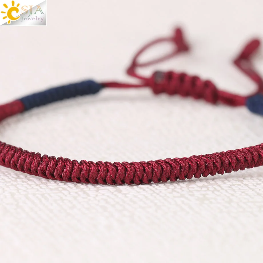 Женские и мужские браслеты-обручи CSJA браслет на удачу будды ручной работы с