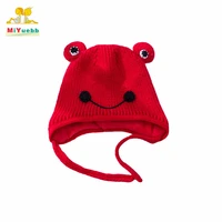 infant autumn winter earmuffs knit hat baby frog styling cap children kid boy girl thickening hood wool hat wild 2mz21