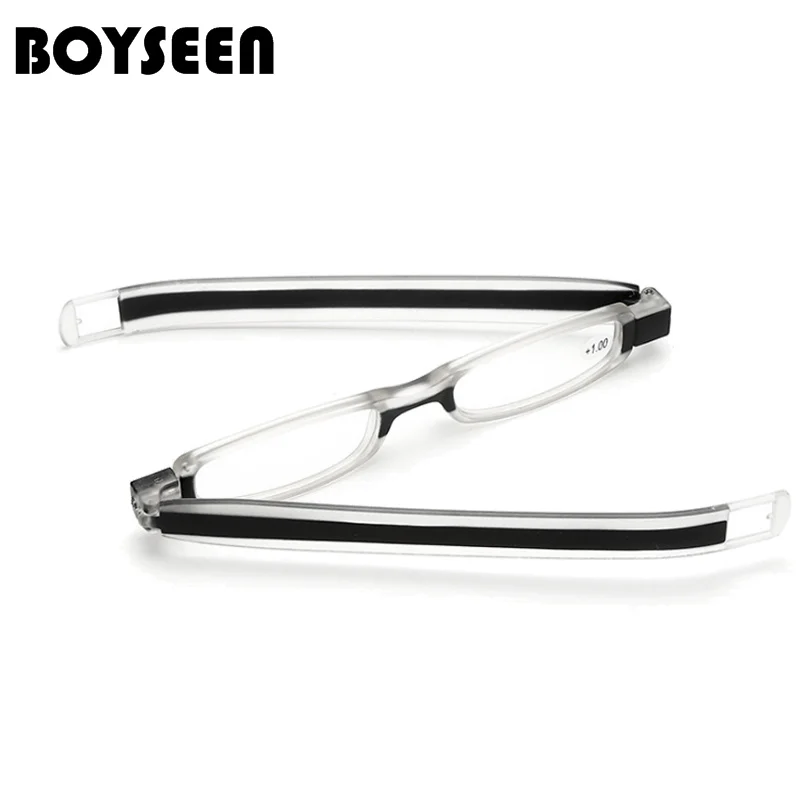 Boyseen 360 очки для чтения диоптрий Для мужчин Для женщин складные пресбиопические очки для чтения 1,0 1,5 2,0 2,5 3,0 3,5 4,0 с Чехол