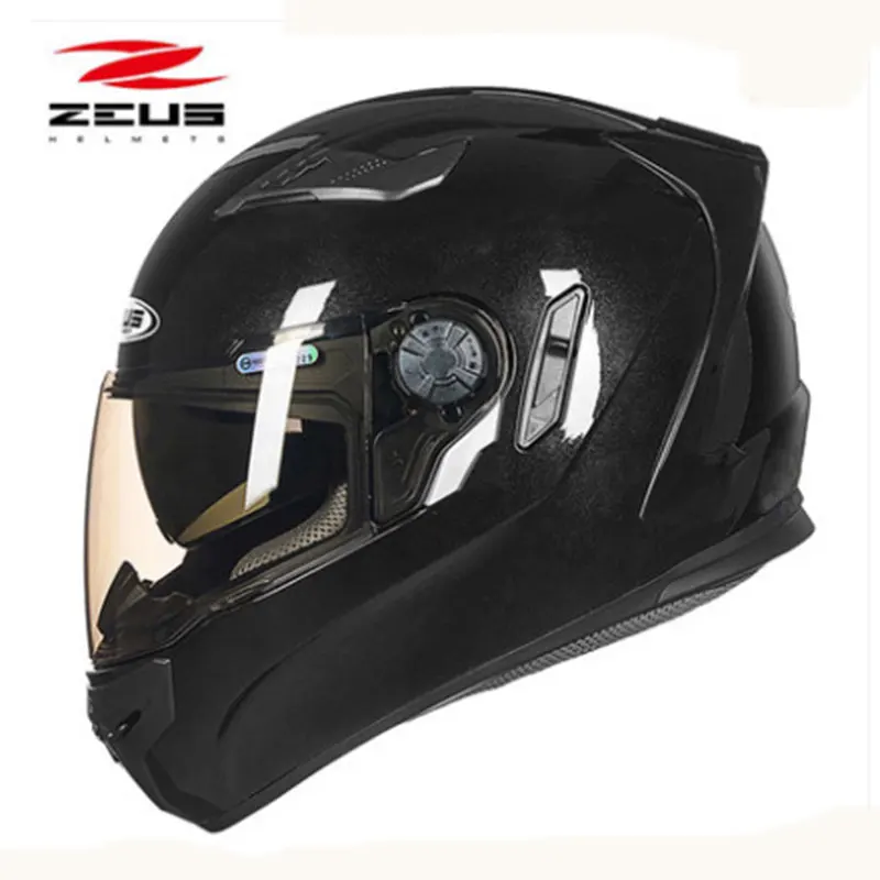 Мотоциклетный шлем ZEUS новый высококачественный защитный с 2 линзами и полным