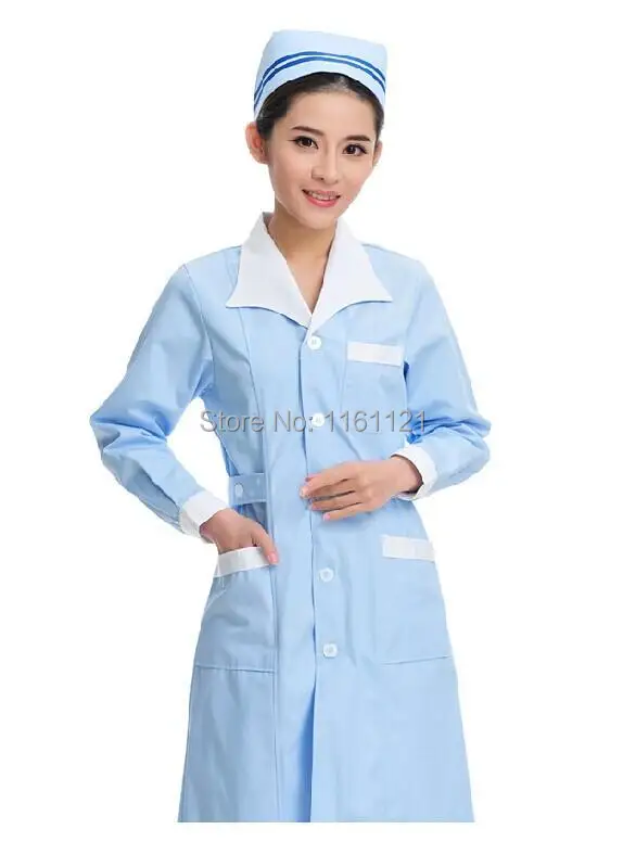 Новинка 2015 настоящая лабораторная куртка Женская Осенняя униформа для медсестры
