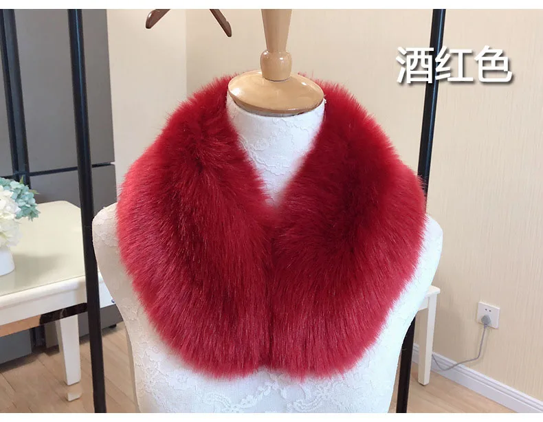 55cm Fashion Women Men Winter Faux rabbit fur scarf Luxury brand jacket hood Collar decor solid shawl girl neckerchief YT19 | Аксессуары